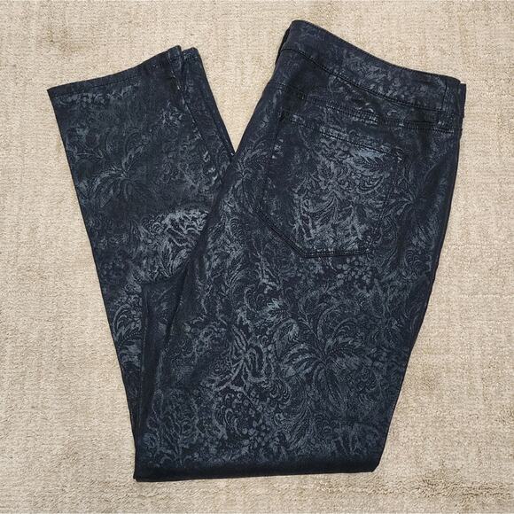 NYDJ Black Skinny Pattern Lift Tuck Jeans Women's Size 18W - Picture 1 of 6